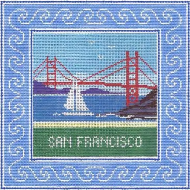 San Francisco, CA 8.75 x 8.75 13 Mesh Doolittle Stitchery S348