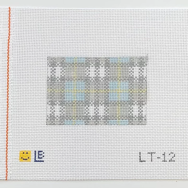 LT-12 Silver Plaid (Tiffany & Co.) - Small Insert 3.5w x 2.25h 18 Mesh  LAUREN BLOCH DESIGNS