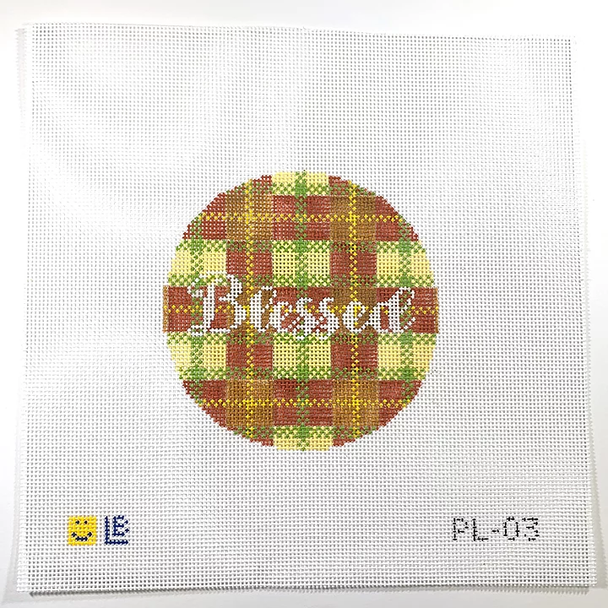 PL-03 Blessed, Plaid 4" round 18 Mesh LAUREN BLOCH DESIGNS