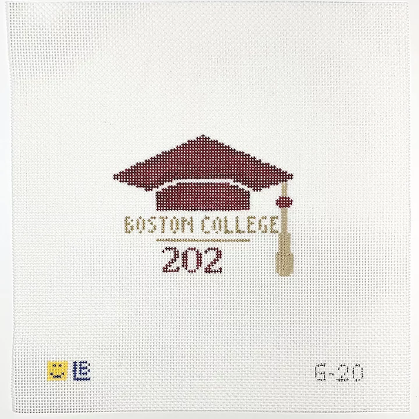 G-20 Graduation Cap - Boston College (MA) 3.5w x 3h  18 Mesh  LAUREN BLOCH DESIGNS