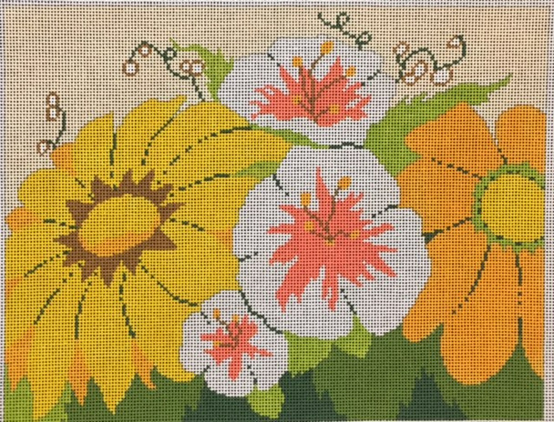 ASIT056 Sunflowers & Morning Glories 13X10 13 Mesh A Stitch In Time