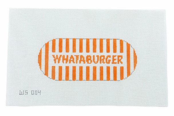 WS-004 Whataburger® 6.5" wide by 2.75" tall 18 MESH TEXAS ICON WIPSTITCH Needleworks!