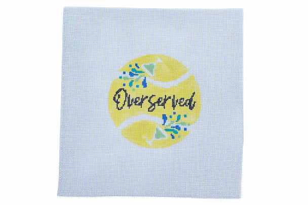 WS-036 Overserved - Blue Colors 4” round  18 MESH WIPSTITCH Needleworks!