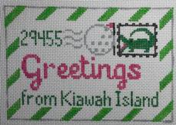 RD 206 Kiawah Mini Letter 18M 3.5"x5.5" Rachel Donley Needlepoint Designs