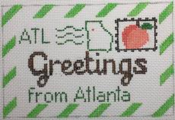 RD 249 Atlanta Mini Letter 18M 3.5"x5.5" Rachel Donley Needlepoint Designs