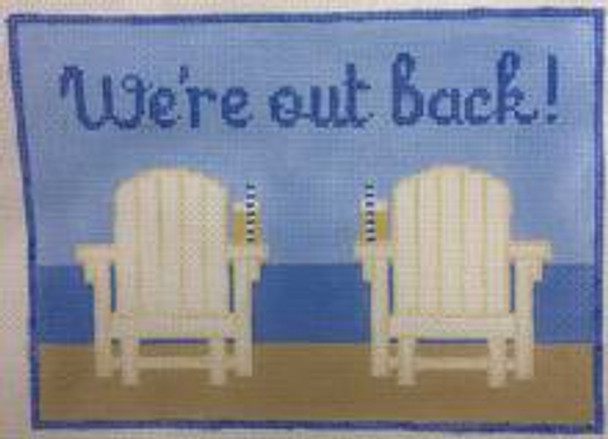 RD 325B We’re out back BLUE 18M Rachel Donley Needlepoint Designs