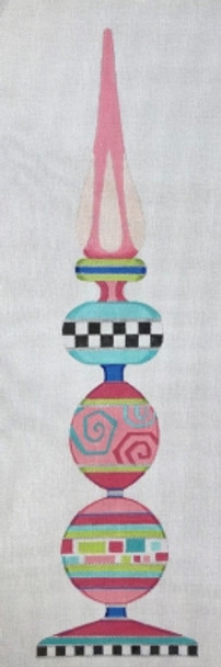 HO3104 PINK GREEN FINIAL 22 inch 18 mesh  Raymond Crawford Designs