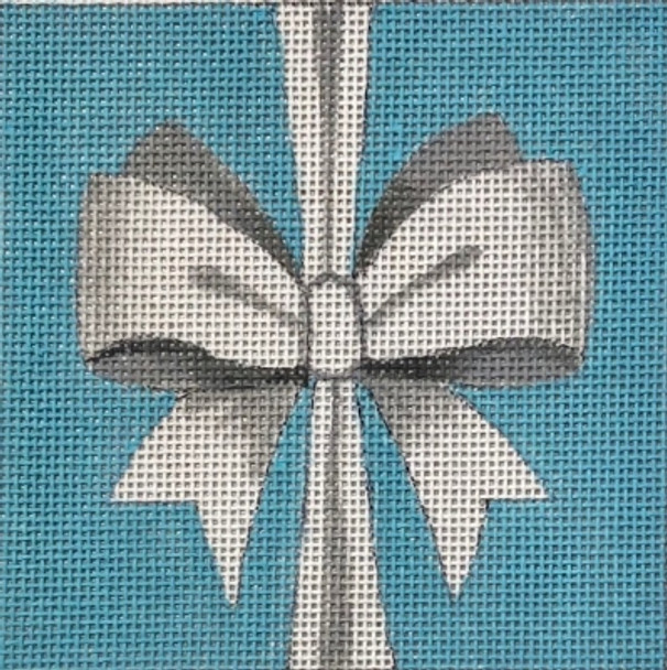 HO3118 WHITE BOW SQUARE 4 inches, 18 mesh Raymond Crawford Designs 