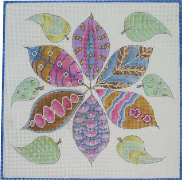 PL-101A PATTERNED LEAVES A 10.25 X 10.25  13 Mesh Renaissance Designs