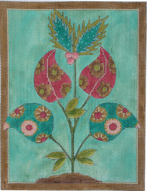 PL-100A PORCELAIN LEAVES-IN THE GARDEN 8 X 10 13 Mesh Renaissance Designs 