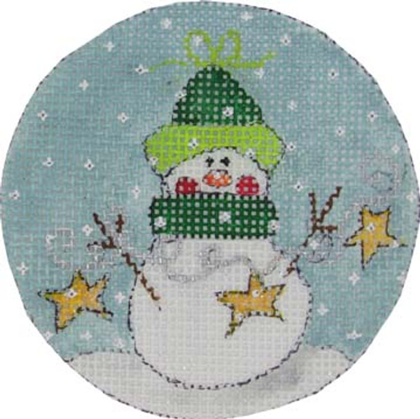 N-219/1 SNOWMAN W/ Stars 3” DIA 18 Mesh Renaissance Designs