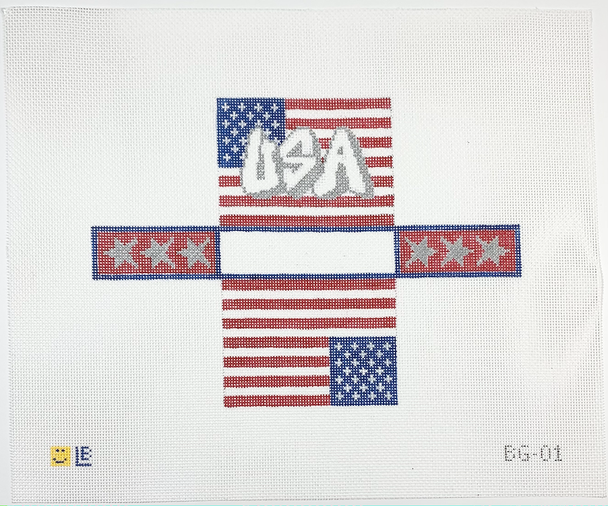 BG-01 USA Flag, Mini Bag 8.75w x 6.25h 18 Mesh  LAUREN BLOCH DESIGNS