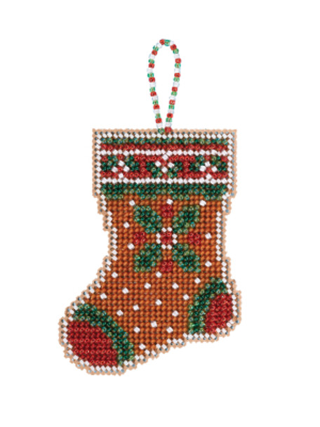 MH2121121 Gingerbread Stocking (2021) Seasonal Ornament Mill Hill Kit