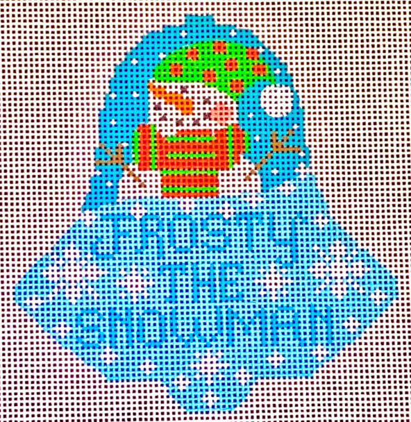 CH-849 Frosty the Snowman Bell  3 3⁄4" x 4"   18 Mesh CH Designs