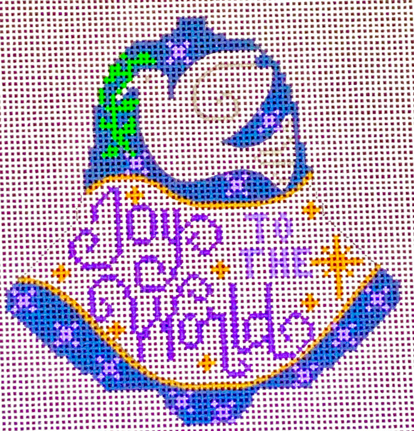 CH-840 Joy to the World Bell 3 3⁄4" x 4"   18 Mesh CH Designs