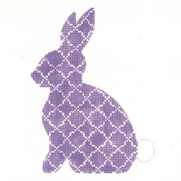 KEA63-18 Lavender Quatrefoil Standing Hare 4"w x 5.5"h - 18 Mesh KELLY CLARK STUDIO, LLC