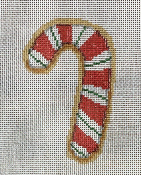 LL-COOK-03 Candy Cane Cookie 3" x 4" 18  Mesh LauraLove Designs