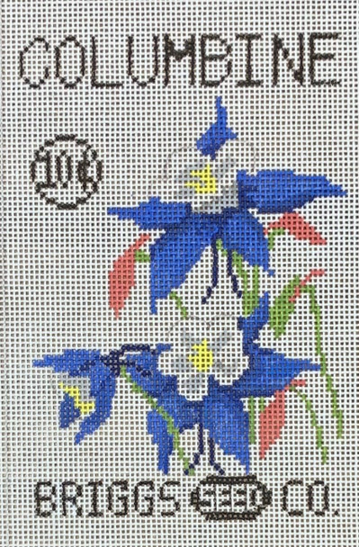 LL-SEED-05  Columbine Seed Packet 4" x 6" 18 Mesh LauraLove Designs