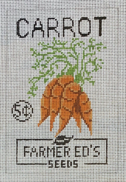 LL-SEED-015a Carrot Seed Packet 4" x 6" 18 Mesh LauraLove Designs