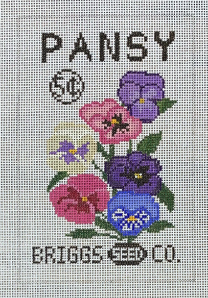 LL-SEED-11b Pansy Seed Packet 13 Mesh 5.5" x 8.3"  LauraLove Designs