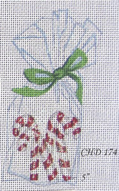 CHD174 Candy Canes 5" x 5" 18 Mesh  Deux Amis 