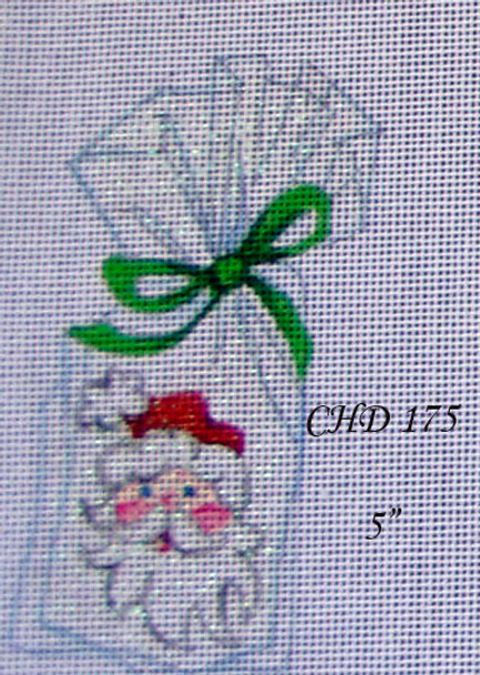 CHD175 Santa Face 5" x 5" 18 Mesh  Deux Amis 