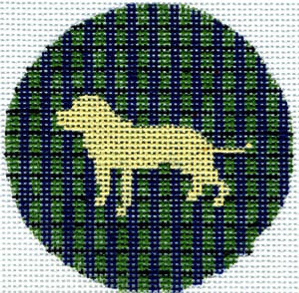 FL-107 Yellow Lab on Plaid 18 Mesh The Meredith Collection