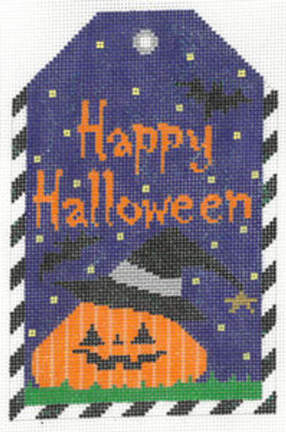 H-9a Happy Halloween Gift Tag 61/4x4 1/4 18 Mesh The Meredith Collection