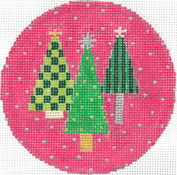 XO-172jj Oh Christmas Tree - Pink 5"round 13 Mesh The Meredith Collection