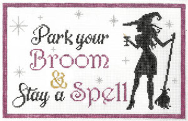 S-224 Park your Broom 6 x 91/2 18 Mesh The Meredith Collection