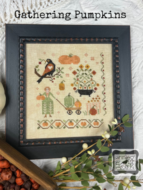 Gathering Pumpkins 88w x 96h by Annie Beez Folk Art 22-1005 YT