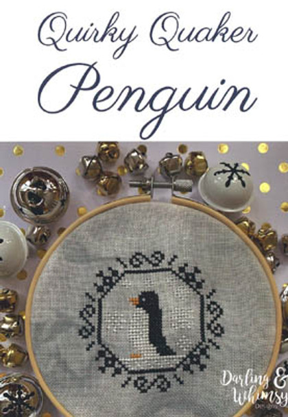 Quirky Quaker - Penguin 45w x 45h by Darling & Whimsy Designs 21-2711