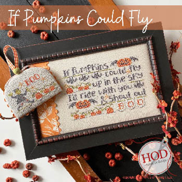 If Pumpkins Could Fly 115 x 74 for larger design and 63 x 42  by Hands On Design 21-2041 YT