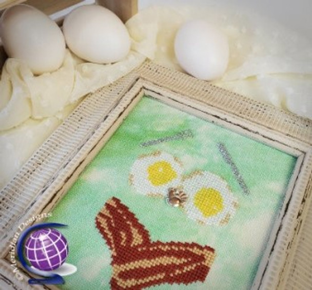 DD Bacon And Eggs by Meridian Designs For Cross Stitch