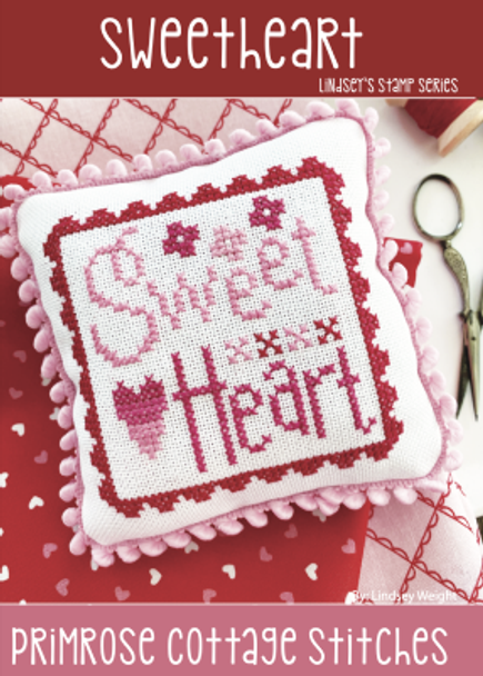 Sweetheart 43w x 43h by Primrose Cottage Stitches 22-1090 YT