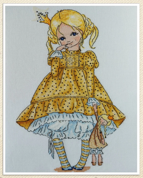 Goldilocks Girl Stitch Count 92 x 145 Artmishka Counted Cross Stitch Pattern