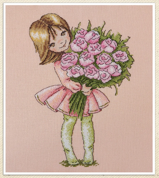 Bouquet Stitch Count 92 x 136 Artmishka Counted Cross Stitch Pattern