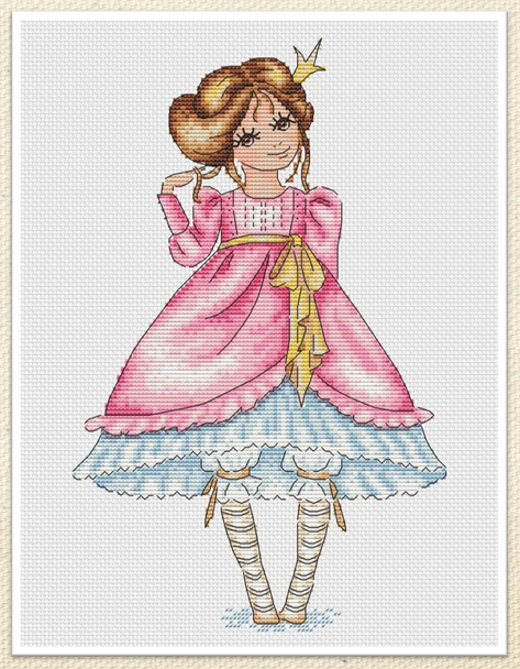 Rose Princess Stitch Count 93 x 148  Artmishka Counted Cross Stitch Pattern