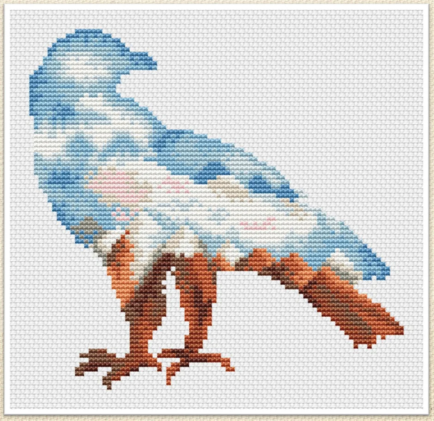 Eagle Stitch Count 82 x 72 Artmishka Counted Cross Stitch Pattern