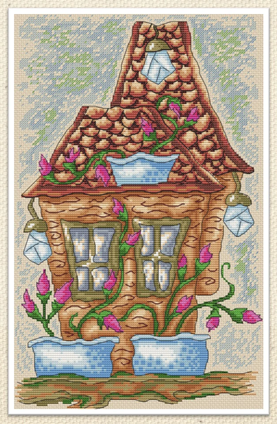 Spring Cottage Stitch Count 114 x 182 Artmishka Counted Cross Stitch Pattern
