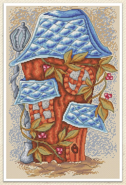 Autumn Cottage Stitch Count 115 x 182 Artmishka Counted Cross Stitch Pattern