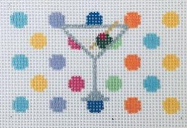 Drink LTD1 Martini multi dot 2” x 3” 18 Mesh Kangaroo Paw Designs