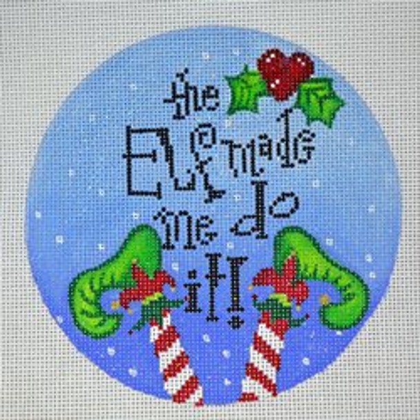 FS-ELF The Elf Made Me  5" Round  18 Mesh Funda Scully 