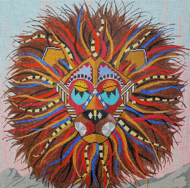 TC-15 A Tribal Mask - Lion	12 x 12	18 Mesh TIMOTHY CHAPMAN DESIGNS
