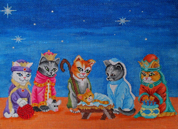 3026	Kitten Kreche	13x9	18 Mesh Tapestry Fair