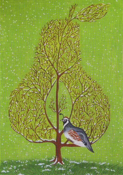 JH-01 Partridge in a Pear Tree 12" x 16" 18 Mesh Love You More