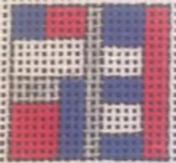 022-Red White and Blue Geo 1 Inch Square, 18 Mesh Point2Pointe