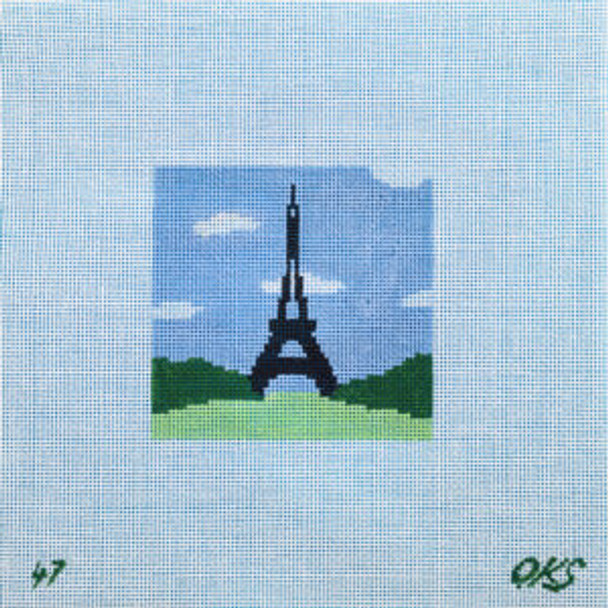 Canvas OKS47A Eiffel Tower 3.75 x 3.75, 13  Mesh Point2Pointe