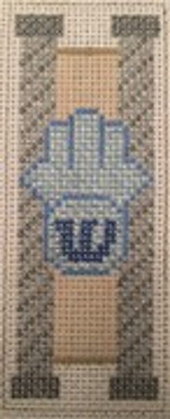 Mezuzah M6-HAMSA/SCROLL 5" x 2" 13 Mesh Point2Pointe