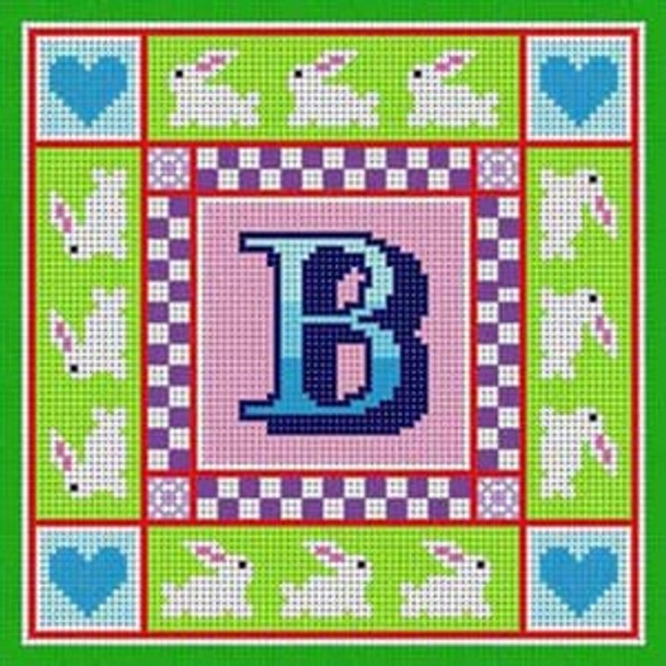 X-179 Alphabet Letter B Shaded Treglown Designs 13 Mesh 7¼" x 7¼"